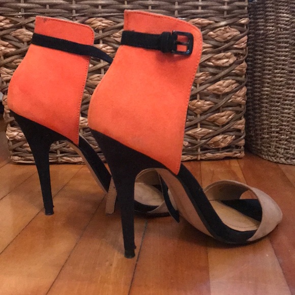 Zara color block heels